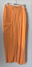 Load image into Gallery viewer, DKNY Womens Orange Regular Fit Zip Pockets Wide Leg Cargo Pants Size 12