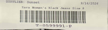 Load image into Gallery viewer, Zara Womens Black Denim Dark Wash Stretch Pockets Casual Skinny Jeans Size 8