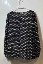 Load image into Gallery viewer, Max Studio Womens Black White Long Sleeve Blouse Top Size Large