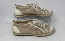Load image into Gallery viewer, Coach Womens Cream Signature Print Low Top Lace-Up Sneaker Shoes Size 6B