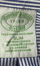 Load image into Gallery viewer, Brooks Brothers Mens White Striped Long Sleeve Non-Iron Slim Fit Dress Shirt 17