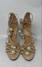 Load image into Gallery viewer, Schutz Womens Beige Leather Open Toe Stiletto Gladiator Heels Size 8B
