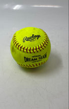 Load image into Gallery viewer, Rawlings Dream Seam Fast Pitch Yellow Red Stitching Pro Softball