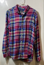 Load image into Gallery viewer, Ralph Lauren Mens Multicolor Plaid Slim Fit Long Sleeve Button-Up Shirt Size M