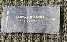 Load image into Gallery viewer, Lucky Brand Mens Black Cotton Knitted Long Sleeve V-Neck Pullover Sweater Size M