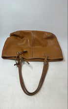 Load image into Gallery viewer, Michael Kors Womens Brown Leather Inner Pocket Double Handle Magnetic Tote Bag