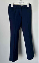 Load image into Gallery viewer, New York & Company Womens Blue Flat Front Pockets Straight Leg Trouser Pants 0