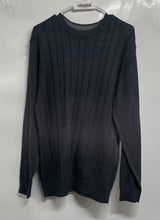 Load image into Gallery viewer, Oscar De La Renta Mens Gray Crew Neck Long Sleeve Knit Pullover Sweater Size L