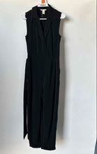 Load image into Gallery viewer, H&M Womens Black Sleeveless Notch Collar Belted One-Piece Blazer Jumpsuit Size 6