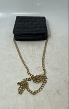 Load image into Gallery viewer, Womens Black Leather Quilted Link Chain Strap Flap Over Crossbody Bag