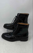 Load image into Gallery viewer, Marc Nolan Womens Ms. Belmont Black Patent Leather Wingtip Combat Boots Size 9