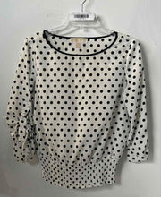 Load image into Gallery viewer, Michael Kors Womens White Black Short Sleeve Blouse Top Size Small