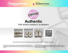Load image into Gallery viewer, Authentic Tory Burch Womens Willa White Flip-Flop Sandals Size 9M Stained Worn