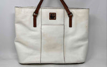 Load image into Gallery viewer, Dooney & Bourke Womens Lexington White Brown Pebble Grain Leather Tote Handbag