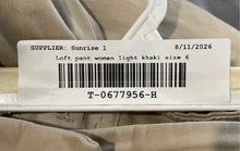 Load image into Gallery viewer, Loft Outlet Womens Light Khaki Flat Front Straight Leg Original Chino Pants Sz 6