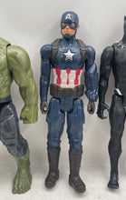 Load image into Gallery viewer, Marvel Hulk Spiderman Captain America Black Panther Action Figure Lot Of 4