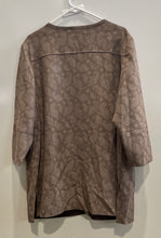Load image into Gallery viewer, Chico's Womens Brown Paisley Print 3/4 Sleeve Full-Zip Jacket Size 3