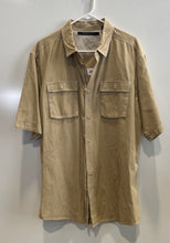 Load image into Gallery viewer, Sean John Mens Khaki Cotton Pockets Short Sleeve Button-Up Shirt Size 3XL