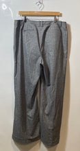 Load image into Gallery viewer, Karl Lagerfeld Womens Gray Striped Pleated Wide-Leg Cuff Dress Pants Sz 16 W/Tag