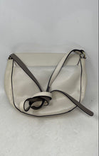 Load image into Gallery viewer, Anne Klein Womens Beige Gray Pebbled Leather Adjustable Strap Crossbody Bag