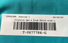 Load image into Gallery viewer, Nike Mens Blue Miami Dolphins Short Sleeve NFL Golf Polo Shirt Size Large