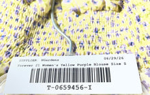 Load image into Gallery viewer, Forever 21 Womens Yellow Purple Floral Wide Strap Peplum Hem Blouse Top Size S