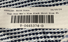 Load image into Gallery viewer, Hugo Boss Mens Blue Black Long Sleeve Button-Up Shirt Size XL