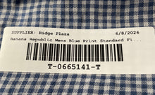 Load image into Gallery viewer, Banana Republic Mens Blue Plaid Print Standard Fit Button-Up Shirt Size M