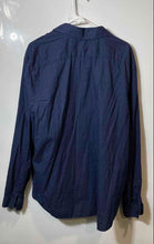 Load image into Gallery viewer, Express Mens Blue Polka Dot Classic Long Sleeve Dress Shirt Size XXL 18-18.5