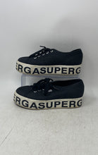 Load image into Gallery viewer, Superga Unisex Black White Low Top Lace-Up Sneaker Shoes Size W7 M5.5