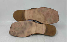 Load image into Gallery viewer, Donald Pliner Womens Silver Square Toe Flat Slide Sandals Size 9