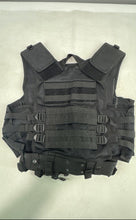 Load image into Gallery viewer, Mil-Tec Black Tactical Cross Draw Airsoft Combat Vest Multi Pockets OSFM No Size