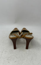 Load image into Gallery viewer, Unisa Womens Brown Square Toe Block Slingback Heels Size 8.5B