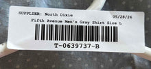 Load image into Gallery viewer, Saks Fifth Avenue Mens Gray Short Sleeve Slim Fit Button-Up Shirt Size Large
