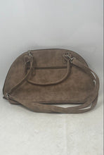 Load image into Gallery viewer, Stone Mountain Womens Brown Leather Perforated Top Handle Shoulder Handbag