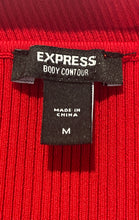 Load image into Gallery viewer, Express Womens Red Long Sleeve Surplice Neck Cropped Blouse Top Size Medium