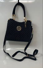 Load image into Gallery viewer, Bebe Womens Erika Black Faux Leather Detachable Strap Shopper Satchel Handbag