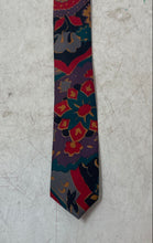 Load image into Gallery viewer, Italian Mens Multicolor Geometric Print Silk Adjustable Formal Designer Tie