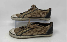Load image into Gallery viewer, Coach Womens Barrett Brown Signature Print Lace-Up Sneakers Shoes Size 8.5 B