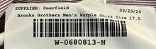 Load image into Gallery viewer, Brooks Brothers Mens Purple Striped Cotton Long Sleeve Dress Shirt Size 17.5
