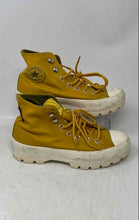 Load image into Gallery viewer, Converse Womens Yellow Leather Lace-Up Platform Ankle Boots Size 6