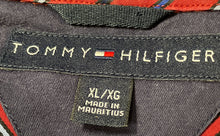 Load image into Gallery viewer, Tommy Hilfiger Mens Red And Blue Striped Long Sleeve Button-Up Shirt Size XL