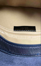 Load image into Gallery viewer, Unbranded Womens Navy Blue Leather Outer Inner Pocket Small Crossbody Bag