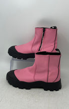 Load image into Gallery viewer, Zara Kids Black Pink Round Toe Ankle Side Zip Rain Boots Size EUR 36