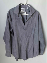 Load image into Gallery viewer, Calvin Klein Mens Black White Check Print Long Sleeve Dress Shirt Size 17 1/2