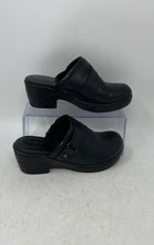 Load image into Gallery viewer, B.O.C. Womens Black Faux Leather Block Heel Slip-On Clog Shoes Size 6M