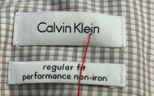 Load image into Gallery viewer, Calvin Klein Mens Purple Printed Regular Fit Non-Iron Dress Shirt Sz 16.5 34/35