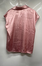 Load image into Gallery viewer, Express Womens Pink Short Cap Sleeve Collared Regular Fit Button-Up Shirt Size M