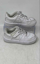 Load image into Gallery viewer, Nike Kids Air Force 1 Low White Leather Lace-Up Low Top Sneaker Shoes Size 12C