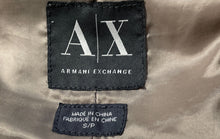 Load image into Gallery viewer, Armani Exchange Womens Beige Long Sleeve Pockets Full Zip Jacket Size Small